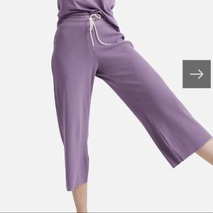 Organic thermal wide leg pant